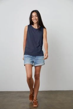 Velvet By Graham & Spencer Womens TAURUS COTTON SLUB TANK