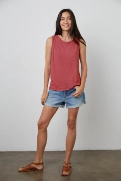 Velvet By Graham & Spencer Womens TAURUS COTTON SLUB TANK