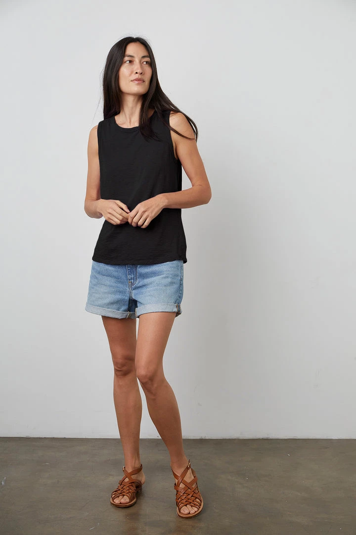 Velvet By Graham & Spencer TAURUS COTTON SLUB TANK 51 Velvet By Graham & Spencer TAURUS COTTON SLUB TANK