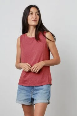 Velvet By Graham & Spencer Womens TAURUS COTTON SLUB TANK