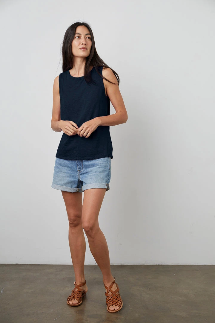 Velvet By Graham & Spencer TAURUS COTTON SLUB TANK 73 Velvet By Graham & Spencer TAURUS COTTON SLUB TANK