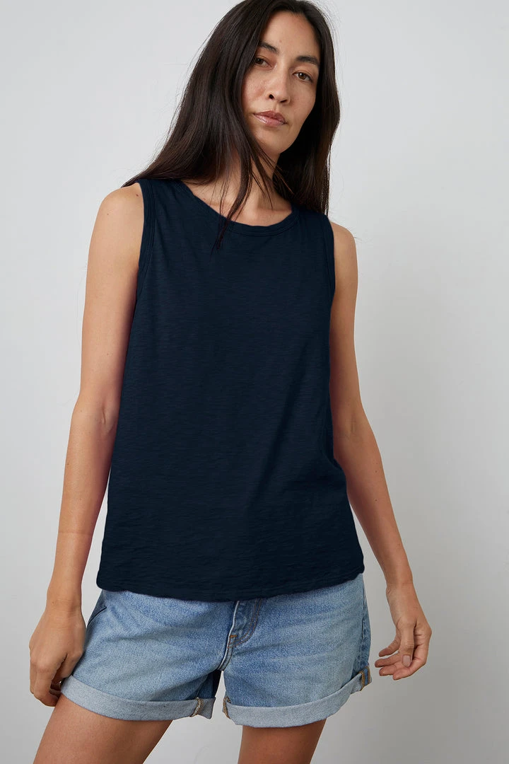 Velvet By Graham & Spencer TAURUS COTTON SLUB TANK 72 Velvet By Graham & Spencer TAURUS COTTON SLUB TANK
