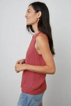 Velvet By Graham & Spencer Womens TAURUS COTTON SLUB TANK