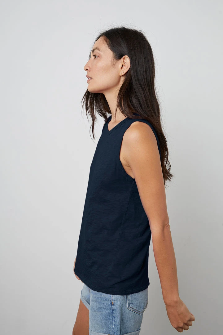 Velvet By Graham & Spencer TAURUS COTTON SLUB TANK 74 Velvet By Graham & Spencer TAURUS COTTON SLUB TANK