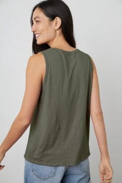 Velvet By Graham & Spencer Womens TAURUS COTTON SLUB TANK