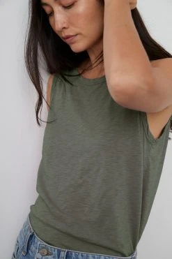 Velvet By Graham & Spencer Womens TAURUS COTTON SLUB TANK