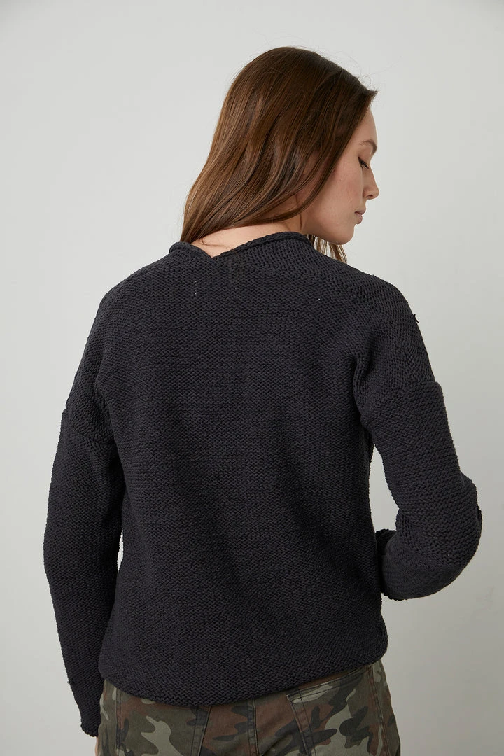 Velvet By Graham & Spencer JAZ TEXTURED TAPE YARN CARDIGAN Womens 4 Velvet By Graham & Spencer JAZ TEXTURED TAPE YARN CARDIGAN Womens