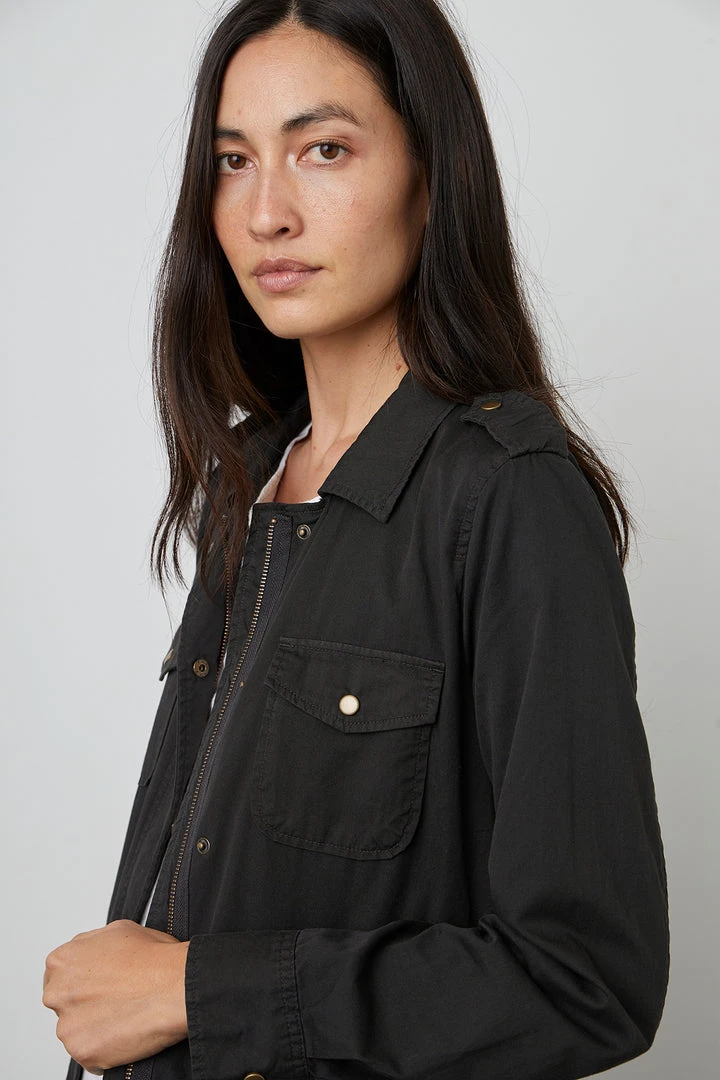 Velvet By Graham & Spencer RUBY LIGHT-WEIGHT ARMY JACKET Womens 33 Velvet By Graham & Spencer RUBY LIGHT-WEIGHT ARMY JACKET Womens