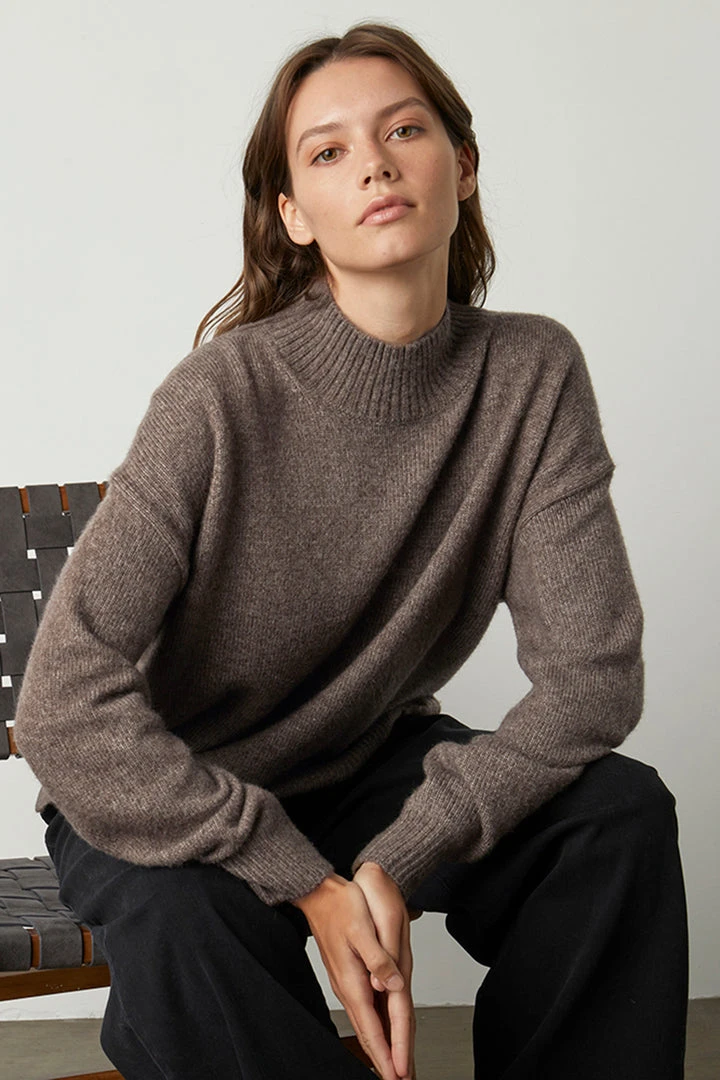 Velvet By Graham & Spencer LAINE MOCK NECK SWEATER Womens 3 Velvet By Graham & Spencer LAINE MOCK NECK SWEATER Womens