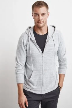 Velvet By Graham & Spencer LOUDON COZY HEATHER JERSEY ZIP HOODIE