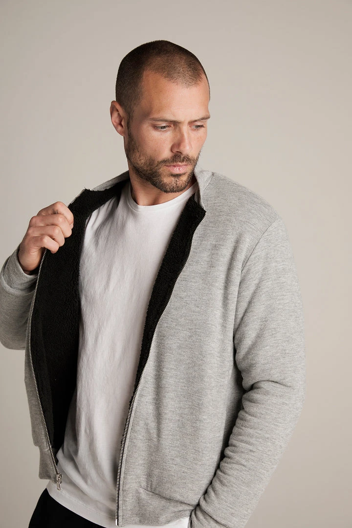 Velvet By Graham & Spencer CABE COZY JERSEY BOMBER JACKET Mens 2 Velvet By Graham & Spencer CABE COZY JERSEY BOMBER JACKET Mens