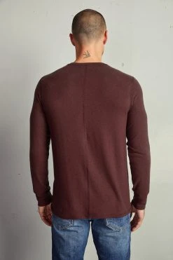 Velvet By Graham & Spencer FAUST MARLED COZY JERSEY HENLEY Mens