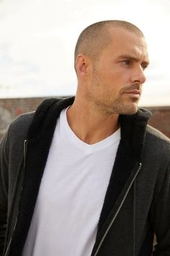 Velvet By Graham & Spencer Mens SALVADORE SHERPA LINED HOODIE 26 Velvet By Graham & Spencer Mens SALVADORE SHERPA LINED HOODIE