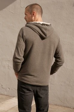 Velvet By Graham & Spencer Mens SALVADORE SHERPA LINED HOODIE 38 Velvet By Graham & Spencer Mens SALVADORE SHERPA LINED HOODIE