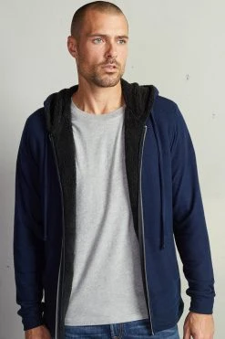 Velvet By Graham & Spencer Mens SALVADORE SHERPA LINED HOODIE 31 Velvet By Graham & Spencer Mens SALVADORE SHERPA LINED HOODIE