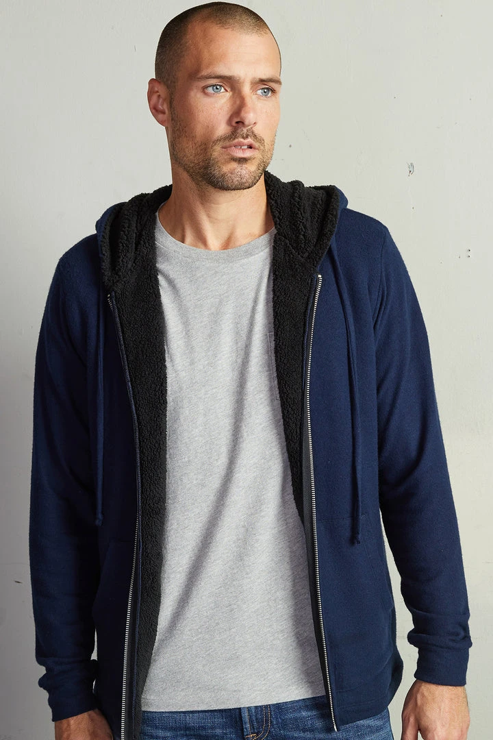 Velvet By Graham & Spencer Mens SALVADORE SHERPA LINED HOODIE 12 Velvet By Graham & Spencer Mens SALVADORE SHERPA LINED HOODIE