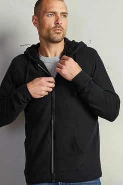 Velvet By Graham & Spencer Mens SALVADORE SHERPA LINED HOODIE 22 Velvet By Graham & Spencer Mens SALVADORE SHERPA LINED HOODIE