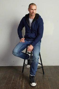 Velvet By Graham & Spencer Mens SALVADORE SHERPA LINED HOODIE 32 Velvet By Graham & Spencer Mens SALVADORE SHERPA LINED HOODIE