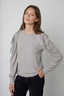 Velvet By Graham & Spencer Womens BIANCA PUFF SLEEVE TOP