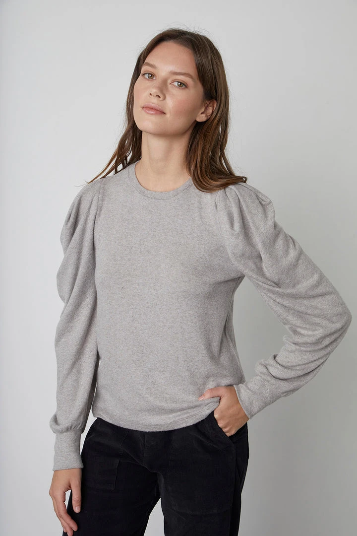 Velvet By Graham & Spencer Womens BIANCA PUFF SLEEVE TOP 1 Velvet By Graham & Spencer Womens BIANCA PUFF SLEEVE TOP