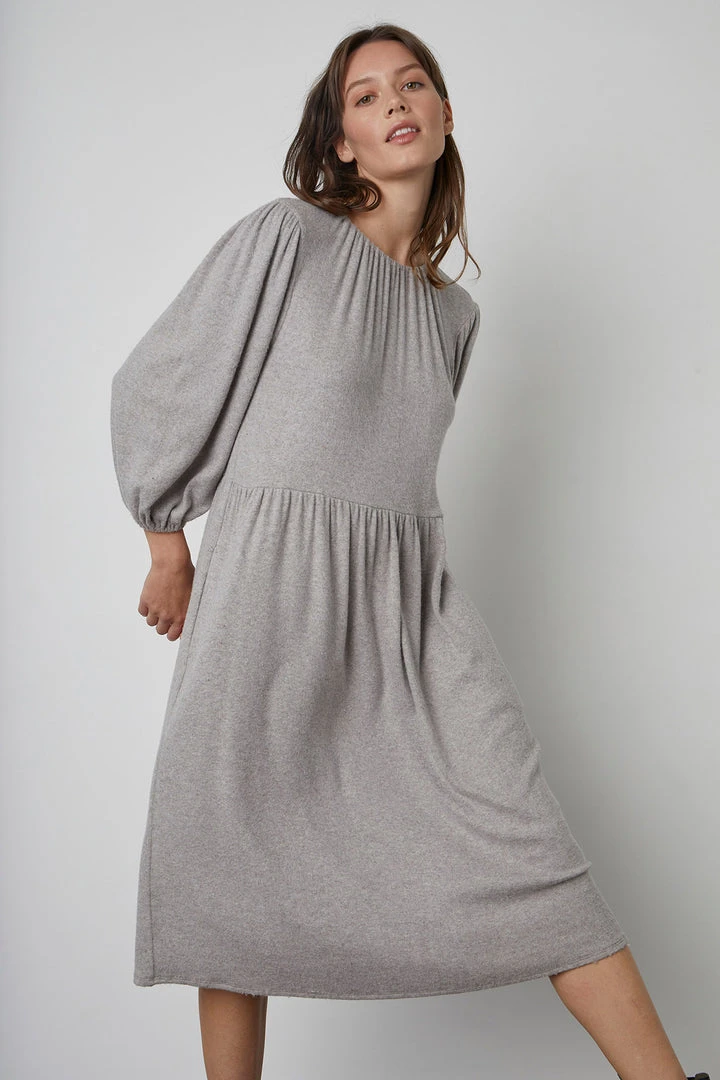 Velvet By Graham & Spencer SCARLET PUFF SLEEVE DRESS 3 Velvet By Graham & Spencer SCARLET PUFF SLEEVE DRESS