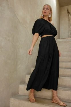 Velvet By Graham & Spencer CRISTA ONE SHOULDER MAXI DRESS Womens