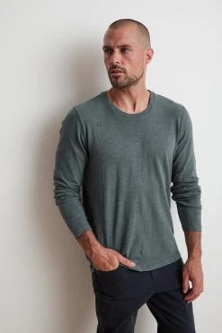 Velvet By Graham & Spencer JACKSON DISTRESSED SLUB TEE
