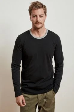 Velvet By Graham & Spencer Mens STEPHEN REVERSIBLE COTTON LONG SLEEVE TEE 12 Velvet By Graham & Spencer Mens STEPHEN REVERSIBLE COTTON LONG SLEEVE TEE