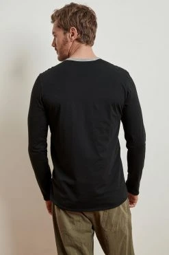 Velvet By Graham & Spencer Mens STEPHEN REVERSIBLE COTTON LONG SLEEVE TEE 15 Velvet By Graham & Spencer Mens STEPHEN REVERSIBLE COTTON LONG SLEEVE TEE