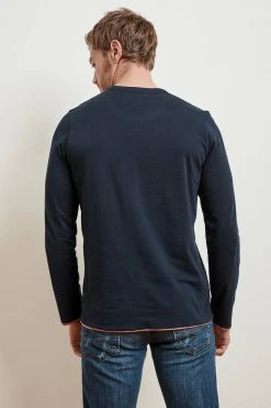 Velvet By Graham & Spencer Mens STEPHEN REVERSIBLE COTTON LONG SLEEVE TEE 10 Velvet By Graham & Spencer Mens STEPHEN REVERSIBLE COTTON LONG SLEEVE TEE
