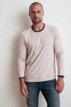 Velvet By Graham & Spencer STEPHEN REVERSIBLE COTTON LONG SLEEVE TEE