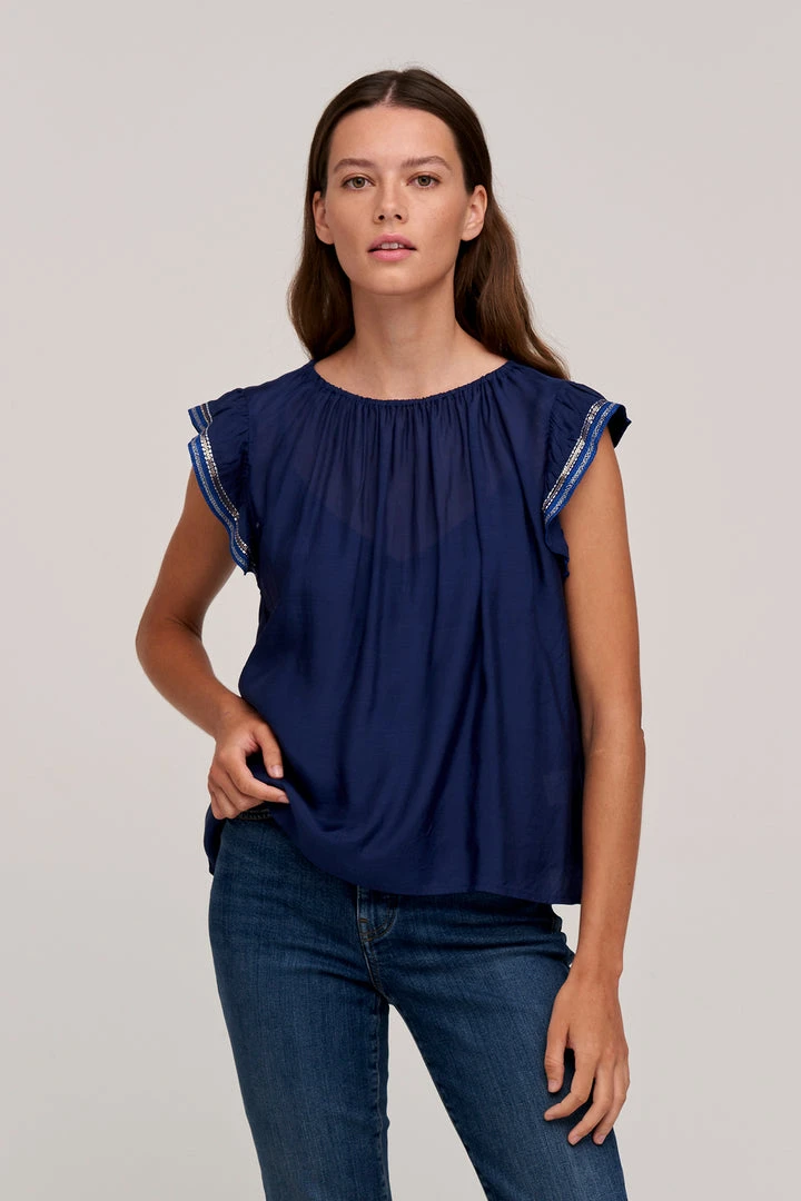 Velvet By Graham & Spencer MILAN CAP SLEEVE BLOUSE 1 Velvet By Graham & Spencer MILAN CAP SLEEVE BLOUSE