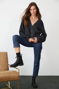 Velvet By Graham & Spencer Womens RILEY BUTTON-UP CARDIGAN