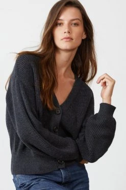 Velvet By Graham & Spencer Womens RILEY BUTTON-UP CARDIGAN