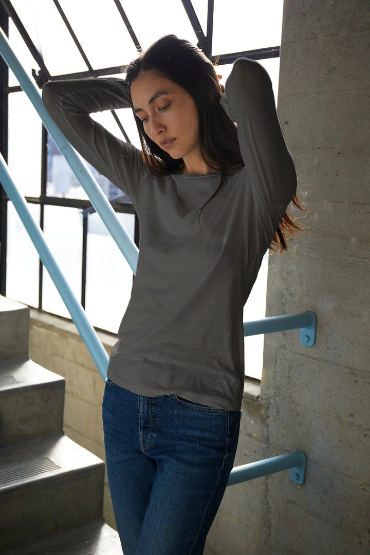 Velvet By Graham & Spencer ZOFINA GAUZY WHISPER FITTED CREW NECK TEE 5 Velvet By Graham & Spencer ZOFINA GAUZY WHISPER FITTED CREW NECK TEE