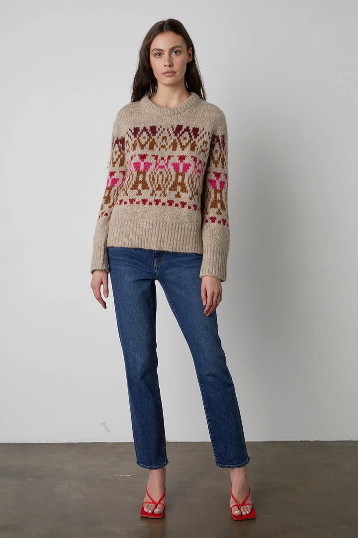 Velvet By Graham & Spencer CHEYENNE FAIR ISLE SWEATER Womens 2 Velvet By Graham & Spencer CHEYENNE FAIR ISLE SWEATER Womens