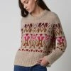 Velvet By Graham & Spencer CHEYENNE FAIR ISLE SWEATER Womens