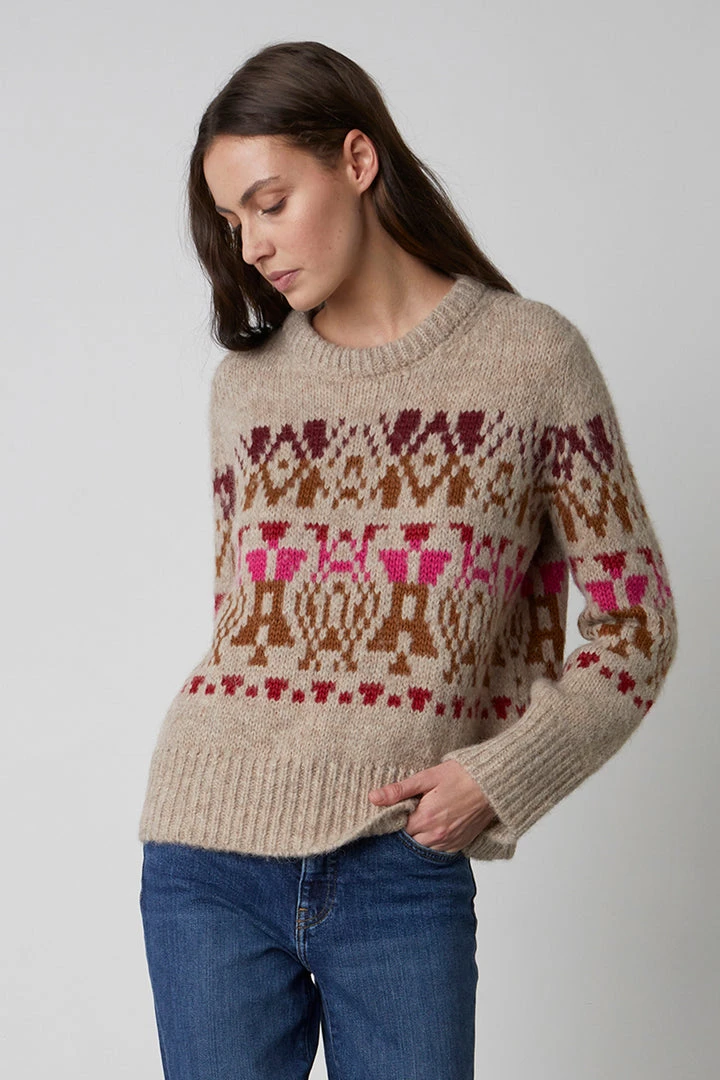 Velvet By Graham & Spencer CHEYENNE FAIR ISLE SWEATER Womens 1 Velvet By Graham & Spencer CHEYENNE FAIR ISLE SWEATER Womens