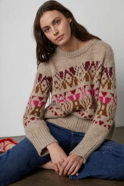 Velvet By Graham & Spencer CHEYENNE FAIR ISLE SWEATER Womens 8 Velvet By Graham & Spencer CHEYENNE FAIR ISLE SWEATER Womens