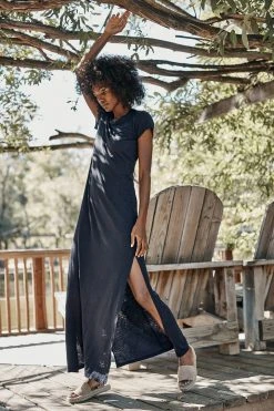 Velvet By Graham & Spencer ZIGGY COTTON SLUB MAXI DRESS Womens