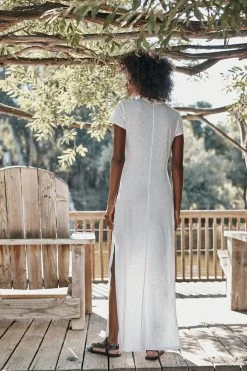 Velvet By Graham & Spencer ZIGGY COTTON SLUB MAXI DRESS Womens