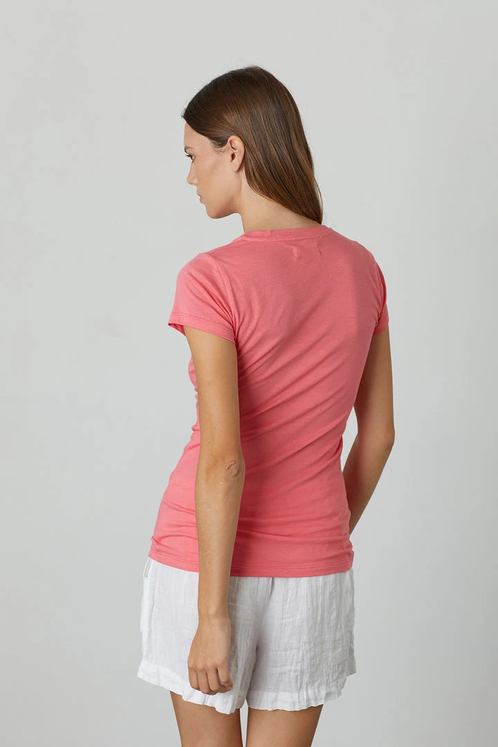 Velvet By Graham & Spencer Womens JEMMA GAUZY WHISPER FITTED CREW NECK TEE 17 Velvet By Graham & Spencer Womens JEMMA GAUZY WHISPER FITTED CREW NECK TEE