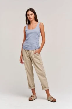 Velvet By Graham & Spencer MOSSY GAUZY WHISPER FITTED TANK Womens