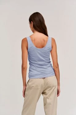 Velvet By Graham & Spencer MOSSY GAUZY WHISPER FITTED TANK Womens