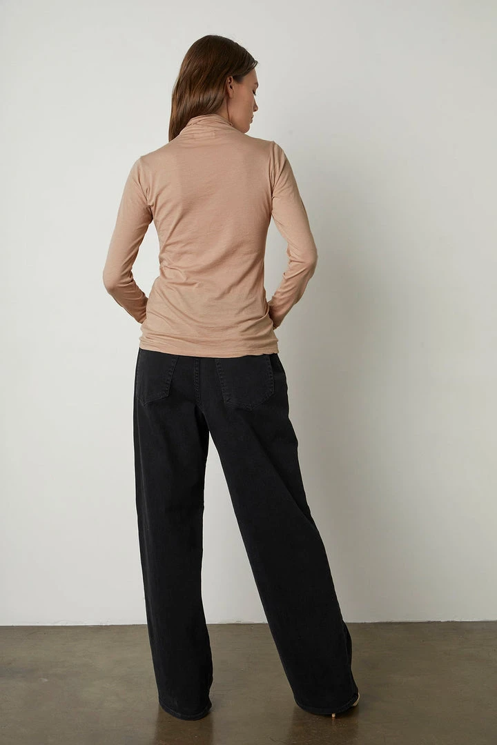 Velvet By Graham & Spencer TALISIA GAUZY WHISPER FITTED MOCK NECK TEE 4 Velvet By Graham & Spencer TALISIA GAUZY WHISPER FITTED MOCK NECK TEE