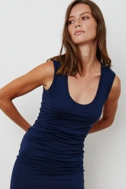 Velvet By Graham & Spencer VARELLA SHIRRED MINI DRESS Womens 21 Velvet By Graham & Spencer VARELLA SHIRRED MINI DRESS Womens