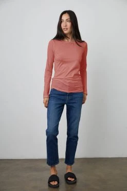 Velvet By Graham & Spencer ZOFINA GAUZY WHISPER FITTED CREW NECK TEE 19 Velvet By Graham & Spencer ZOFINA GAUZY WHISPER FITTED CREW NECK TEE