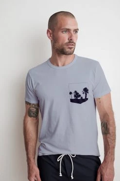 Velvet By Graham & Spencer NOAH PALM TREE GRAPHIC TEE