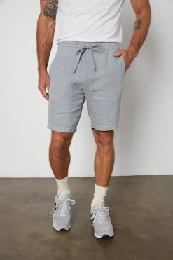 Velvet By Graham & Spencer JONATHAN LINEN DRAWSTRING SHORT