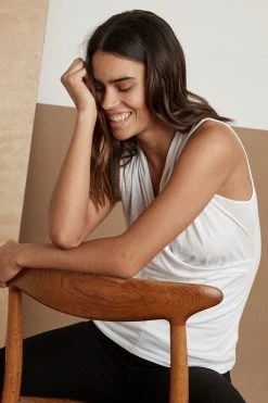 Velvet By Graham & Spencer ADELISE GAUZY WHISPER FITTED WRAP TANK Womens 21 Velvet By Graham & Spencer ADELISE GAUZY WHISPER FITTED WRAP TANK Womens